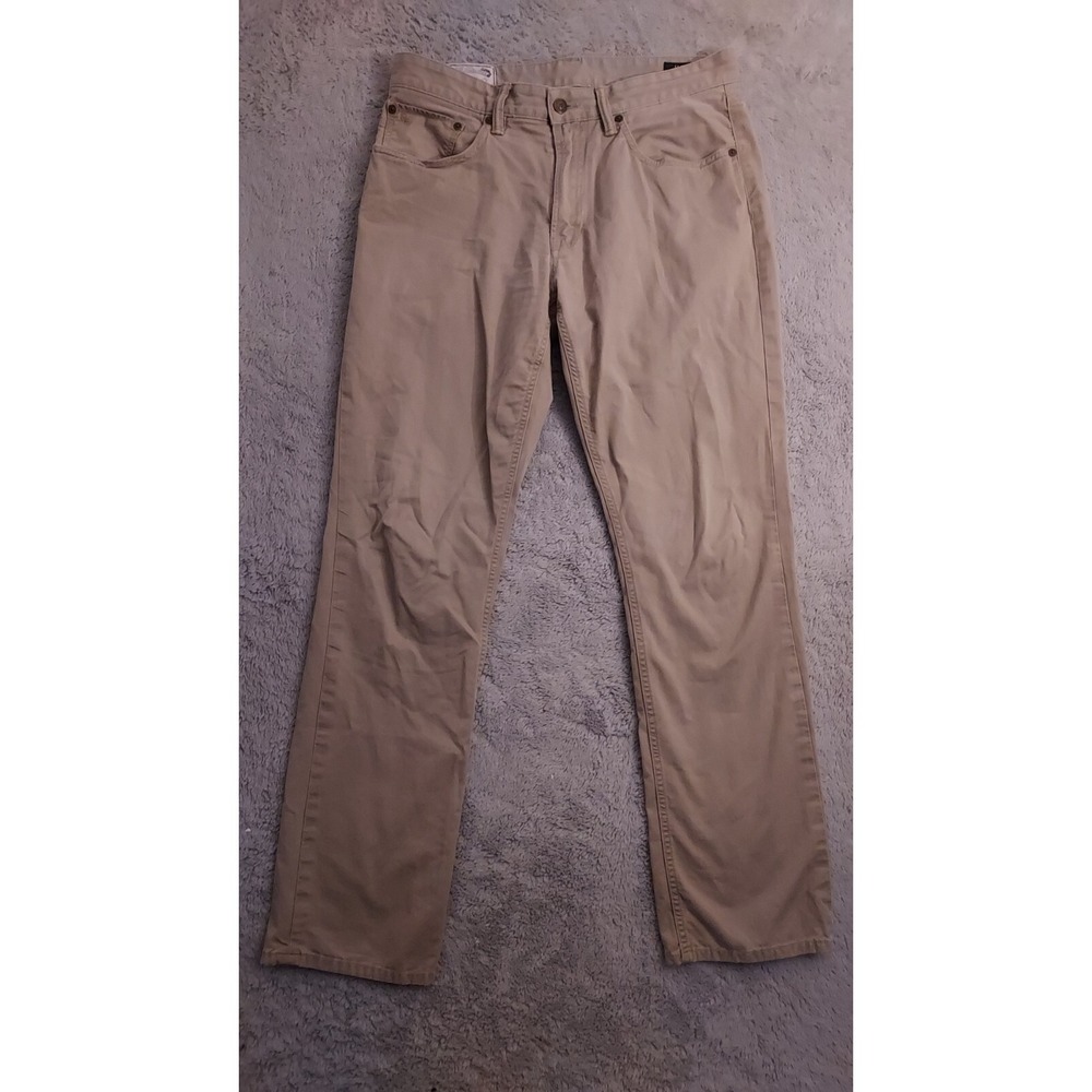 Polo Ralph Lauren Pants‎ Mens 32x32 Varick Slim Straight Studded Chino Beige